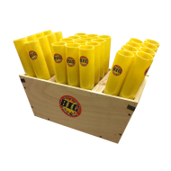 28 shot angled rack W/ mortar tubes